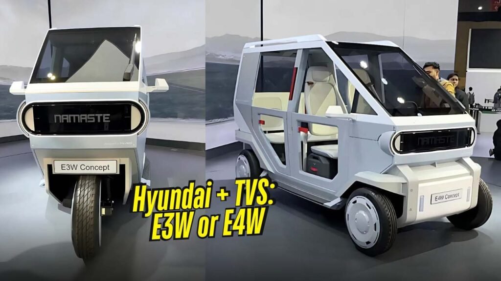 Hyundai TVS Electric Partnership E3W and E4W Vehicle in detail